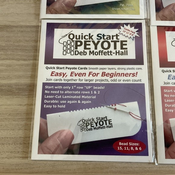 Quick Start Peyote Cards by Deb Moffett-Hall Lot Of 4 - Picture 4 of 5